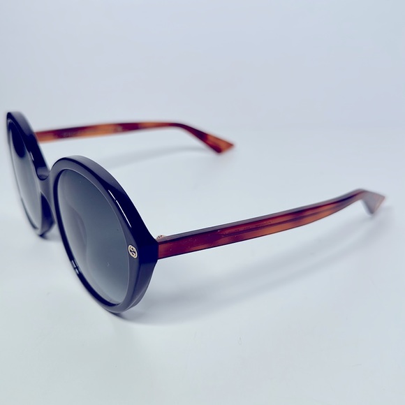 ⛔️SOLD⛔️ NWT Authentic Gucci Round Sunglasses- Black/Brown - Picture 3 of 10